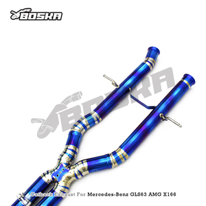 Sistema de Escape Catback de Ajuste Directo para Mercedes-Benz GLS63 AMG W166/X166 5.5T 2015-2019, Silenciador Catback con Válvulas, Ligero, en Azul Titanio - Product Image 2