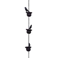 Chaîne de pluie et carillon éolien en fer forgé, style vintage rétro nostalgique, décoration de jardin, gouttière métallique de 2,4 m pour cour et balcon