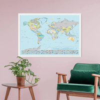 Regalo de viaje Mapa del mundo grande Raspable por fabricante UV Impreso en papel Estilo Amor