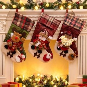 Christmas Extra Large Sock Hanging Pendants Xmas Gift Candy Bags for Christmas Party Decoration Tree Fireplace <b>Art</b> Decor <b>Supply</b> - Product Image 3