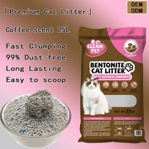 ทรายแมวพรีเมียมกลิ่นกาแฟ โซเดียมเบนโทไนต์ สำหรับแมว ปราศจากฝุ่นจับตัวเป็นก้อนแข็ง ควบคุมกลิ่นได้ดี - Product Image 1