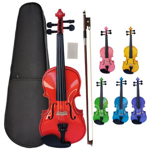 Violín de Madera Contrachapada de Color, Tamaño <span class=keywords><strong>Pequeño</strong></span>, 4/4, 3/4, 1/2, 1/4, 1/8, para Principiantes, Niños y Niñas, Instrumento Musical, Marca Personalizada, <span class=keywords><strong>Precio</strong></span> Económico - Product Image 2