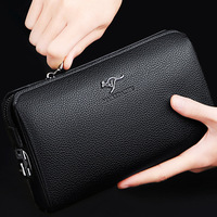 Tas Pria Multifungsi Kapasitas Besar Motif Kotak-kotak Model Amplop Kasual Tas Tangan Dompet Grosir Pabrik
