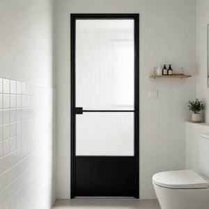 Puerta Arqueada con Marco de Aluminio, Personalizada, Impermeable, para Baño, Recién Llegada - Product Image 1
