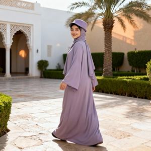 High Quality Solid Color Modern Simple Classic Abaya Fabric Modest <b>Dress</b> Customizable Casual Everyday Abaya <b>for</b> <b>Muslim</b> <b>Women</b> - Product Image 4