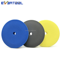 EVERTOOL 220x30mm G Mop Tampon en mousse coudé noir pour épilation de la carrosserie et des phares