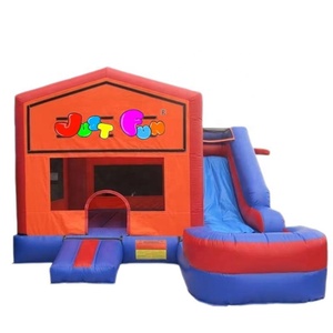 Gorila comercial inflable de alta resistencia con combo de tobogán húmedo y seco para niños a la venta - Product Image 1