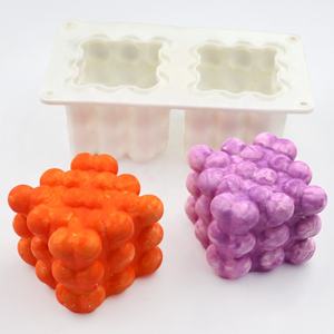 Molde de Silicona para Pastel con Forma de <span class=keywords><strong>Cubo</strong></span> de <span class=keywords><strong>Rubik</strong></span> de 2 Agujeros, Molde para Jabón Hecho a Mano, Molde para Velas, Molde de Resina Reutilizable, Hecho a Mano - Product Image 1