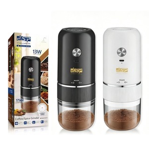 Molinillo de café eléctrico DSP, 13W, 175ml, molinillo de especias portátil para uso doméstico, blanco y negro - Product Image 1