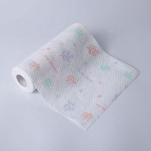 Fábrica OEM Atacado Cozinha Não Tecida Rolls Hexagonal PP Woodpulp Celulose Respirável Fusível Cozinha Papel Toalha Preguiçoso Pano - Product Image 4