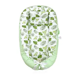 Co sleeping rainbow cocoon cot cotton bed crib set pillow nest baby lounger for newborn babies 0-18 months