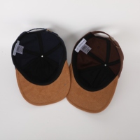 Casquette Snapback en daim à 6 panneaux avec logo brodé personnalisé Casquette sportive Gorras à bord plat non structuré avec patch tissé pour les sports de plein air