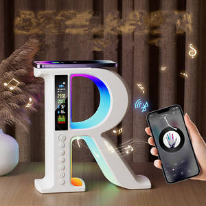 Altavoces de luz de cargador inalámbrico inteligente RGB 3 en 1 en forma de G con lámpara de noche LED lámpara de noche lámpara de despertador de Amanecer para dormitorio - Product Image 6