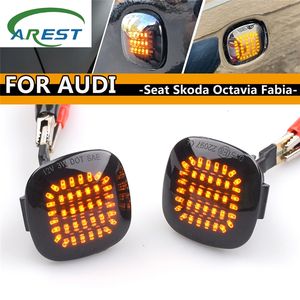 2 pièces pour AUDI A3 A4 A8 SKODA Octavia Rapid Fabia <span class=keywords><strong>SEAT</strong></span> Cordoba <span class=keywords><strong>Ibiza</strong></span> Leon Led Dynamic Side Marker Turn Signal Light - Product Image 1