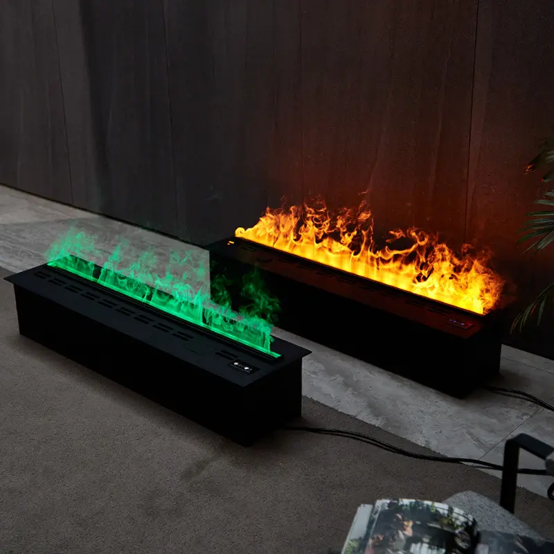 인공 장식 불꽃 LED 장식 증기 벽난로 매입형 3D 수증기 전기 벽난로