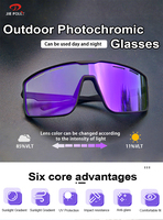 Lunettes de cyclisme en gros avec verres polarisés interchangeables, lunettes de soleil de VTT coupe-vent et anti-poussière pour distributeurs