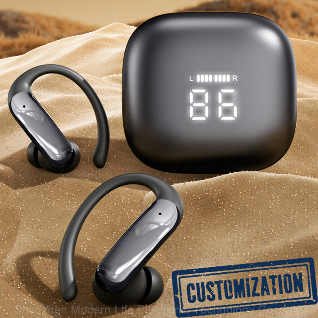M145 Wireless 6.0 In-Ear Hook Sports Earphones with 38ms Low Latency, LED Power Indicator, Hi-Fi Stereo Sound for Workout, Gym