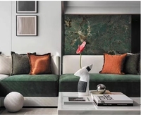 Panneau mural en PVC marbré ignifuge et imperméable de style moderne, insonorisant, à motifs floraux, pour la maison, le commerce, le salon, l'hôtel, la salle de bain
