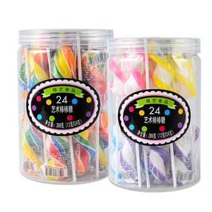 Halal Rainbow Twist Lollipops Assorted Flavors Colorful <strong>Hard</strong> <strong>Candy</strong> Tubs Individually Wrapped Party <strong>Sweets</strong> 500g Net Weight - Product Image 1