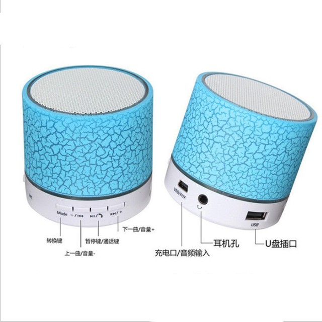 Hot Selling A9 Creative Wireless Speaker Colorful Lights Sound System Home Card Insertion Mini Speaker
