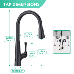 Keran infra merah induksi Sensor sentuh, keran dapur, keran wastafel, keran Mixer air - Product Image 6