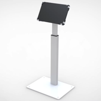 Conception ergonomique personnalisée Support au sol à hauteur réglable Support en métal Support pour tablette PC avec base pouvant être boulonnée