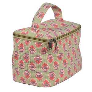 <b>Handbags</b> with Border Red In Wholesale Price For Women Block Print Duffle Bags <b>Cream</b> New Design Fashion Women - Product Image 3