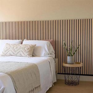 Panneau mural acoustique en <span class=keywords><strong>fibre</strong></span> de polyester 100% recyclé, panneaux insonorisants écologiques sans odeur pour chambre d'hôtel, réduction du bruit de 90% - Product Image 1