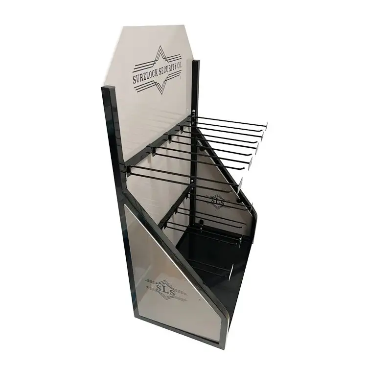Customized Low Price Organizer Cosmetic Display Stand Metal Make Up Display Stand