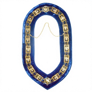 COLLIER DE CHAÎNE DE RITE ÉCOSSAIS DANS LA FINITION D'OR - Product Image 1