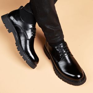 <span class=keywords><strong>Zapatos</strong></span> de cuero de <span class=keywords><strong>suela</strong></span> <span class=keywords><strong>alta</strong></span> de lujo para <span class=keywords><strong>hombre</strong></span>, <span class=keywords><strong>suela</strong></span> Oxford genuina y plantilla de cuero, color negro, formal, para negocios, para bodas - Product Image 3