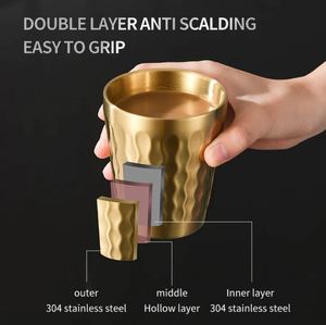 Luxurious <b>Double</b> <b>Wall</b> 304 Stainless Steel Beer Festival <b>Mug</b> Portable Travel Office Water Cups Drinkware Tumbler - Product Image 2