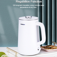 Bouilloire électrique sans fil en acier inoxydable 304 de 1,5 L, 1500 W, arrêt automatique, base rotative à 360°, usage domestique, hôtelier et commercial