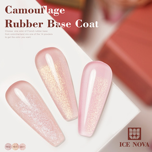 ICE NOVA Camouflage Caoutchouc Base Coat Glitter Manucures Françaises <span class=keywords><strong>Facile</strong></span> à Appliquer Enlever Forte Viscosité Densité Épaisse Forte Mise En Forme - Product Image 6