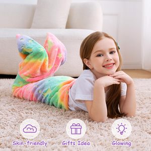 Couverture <span class=keywords><strong>queue</strong></span> <span class=keywords><strong>de</strong></span> <span class=keywords><strong>sirène</strong></span> pour enfants lueur dans le noir couverture licorne et <span class=keywords><strong>sirène</strong></span> cadeaux pour filles couverture <span class=keywords><strong>sirène</strong></span> en flanelle douce polaire - Product Image 4