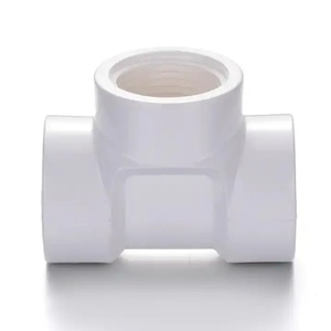 BS tiêu chuẩn 3 cách thoát nước trắng 1 1/4 "ren <span class=keywords><strong>TEE</strong></span> <span class=keywords><strong>PVC</strong></span> nữ chủ đề nước ống nước phụ kiện đường ống 90 độ bằng <span class=keywords><strong>Tee</strong></span> - Product Image 3