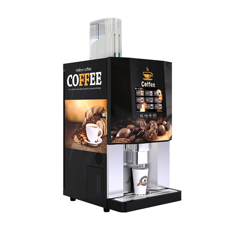 ले-वेंडिंग नई आगमन आर्थिक प्रकार के 9 प्रकार गर्म ताजा जमीन के साथ तालिका के शीर्ष स्मार्ट कॉफी वेंडिंग मशीन टच स्क्रीन