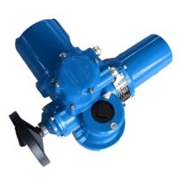 Actionneur électrique multi-tours en alliage d'aluminium AC 110V/220V/380V DC24V avec réglage manuel par interrupteur à molette, protection IP67, 50-3500Nm