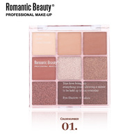 Palette de fards à paupières de grande taille, 9 couleurs, multicolores, mats, tons terreux, pigmentés, maquillage pour les yeux longue durée, cosmétique