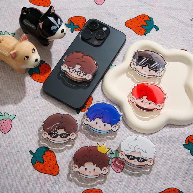 Custom Printed Acrylic Phone Mobile Holder Sublimation Phone Grip Acrylic Blank Phone Grips No Moq Plastic Crafts