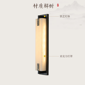 Chinese Style Outdoor Waterproof Wall <b>Lamp</b> Led Long Strip For Gate Courtyard Entryway Landscape Lighting - Product Image 1