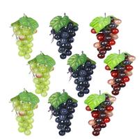 Décoration de la maison raisins simulés fruits givrés accessoires plantes vertes plastique décoratif tir raisins artificiels
