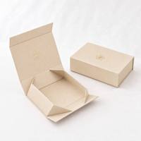 Boîte cadeau rigide pliable avec logo personnalisé, en carton gris, estampage à chaud, emballage carré pour parfum, soin de la peau, sérum