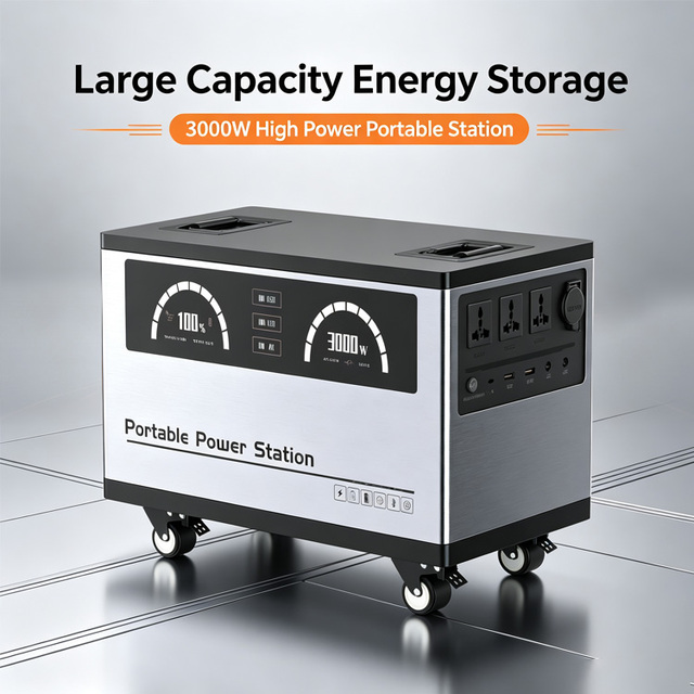 3000W Portable Power Station 220V 4000Wh LiFePO4 Battery Generator for Camping Outdoor