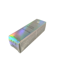 Boîte en papier holographique de luxe pour emballages cosmétiques, produits de soin de la peau, maquillage, beauté, boîte en carton blanc pliable