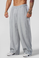 Pantalon de jogging ample à jambe large, multicolore, épais 450g, effet délavé vintage, style streetwear hip-hop, grande taille, avec logo personnalisé