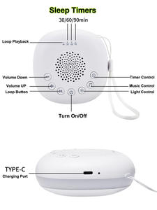 Veilleuse colorée avec machine à bruit blanc, machine à son portable rechargeable <span class=keywords><strong>pour</strong></span> le sommeil des bébé<span class=keywords><strong>s</strong></span> et des adultes avec 20 sons apaisants - Product Image 2