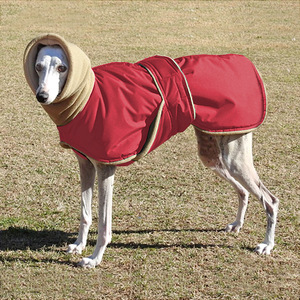 Abrigo para perro, chaqueta cálida de poliéster verde con capucha para invierno y otoño, para galgo de talla grande - Product Image 2
