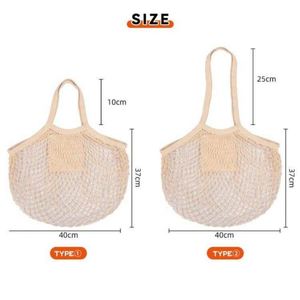 Sac de courses réutilisable en filet de coton tissé - Product Image 3