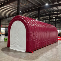 Carpa Inflable Tipo Túnel, Gran Almacén Inflable de PVC, Refugio Portátil Inflable para Exteriores